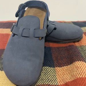Birkenstock Birkis Navy Clog with Strap
